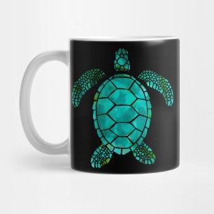 Teal and Yellow Sea Turtle Mug